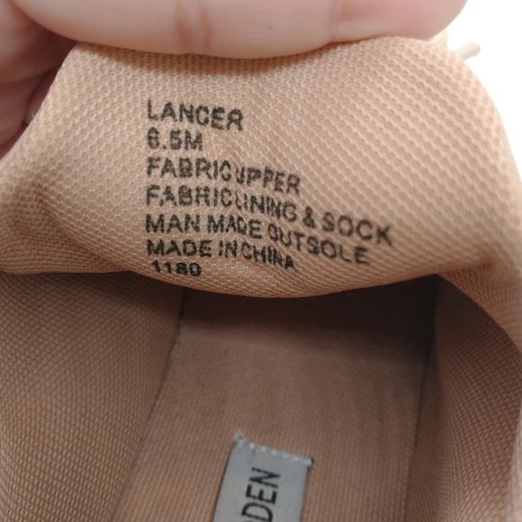 Steve Madden Lancer Blush Pinkish Tan Trainers Sneakers Lace Up Women's Size 6.5 - Picture 8 of 9